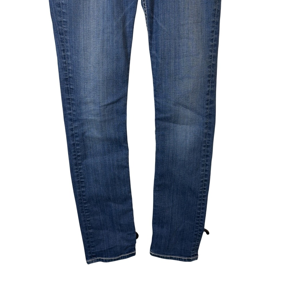 BKE Sabrina Jeans Womens 27R Blue Skinny Mid Rise Medium Wash Contrast Stitch - Picture 4 of 9